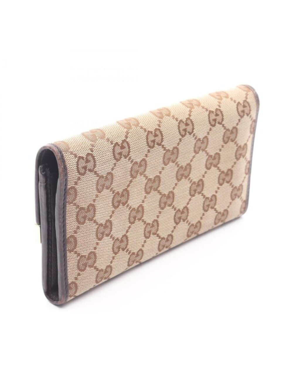★SOLD★ Gucci Bifold Wallet GG Canvas Beige Brown Zip - Picture 2 of 13